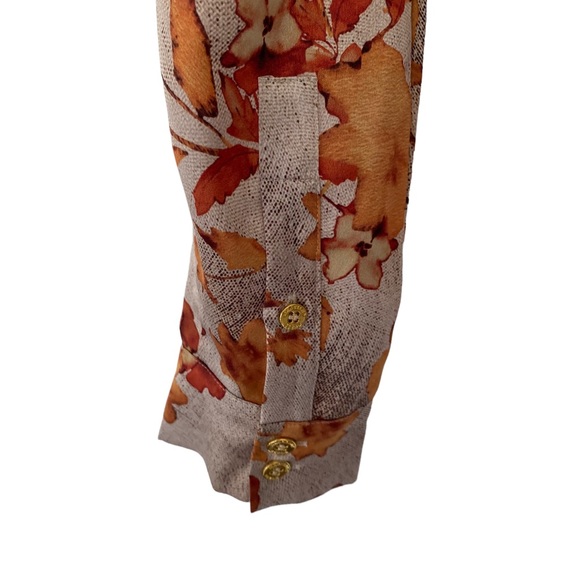 Marciano Fall Leaves Pattern Satiny Bodysuit - Size M - Picture 13 of 15